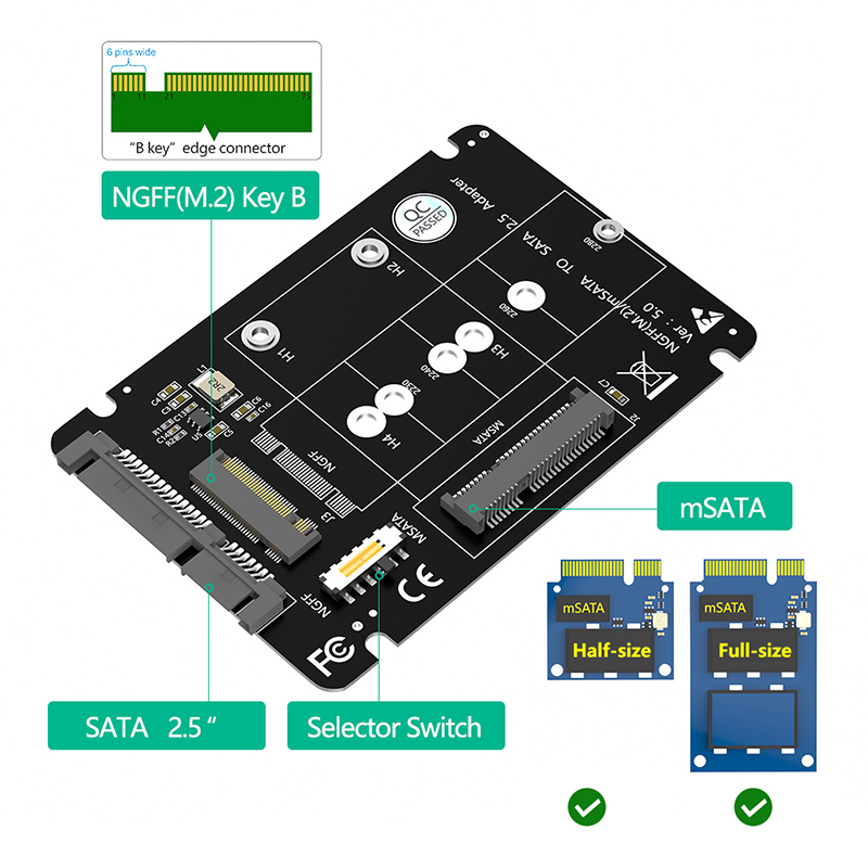 M.2 NGFF mSATA SSD a SATA 3,0  - Memory Card Ssd reseña y precio
