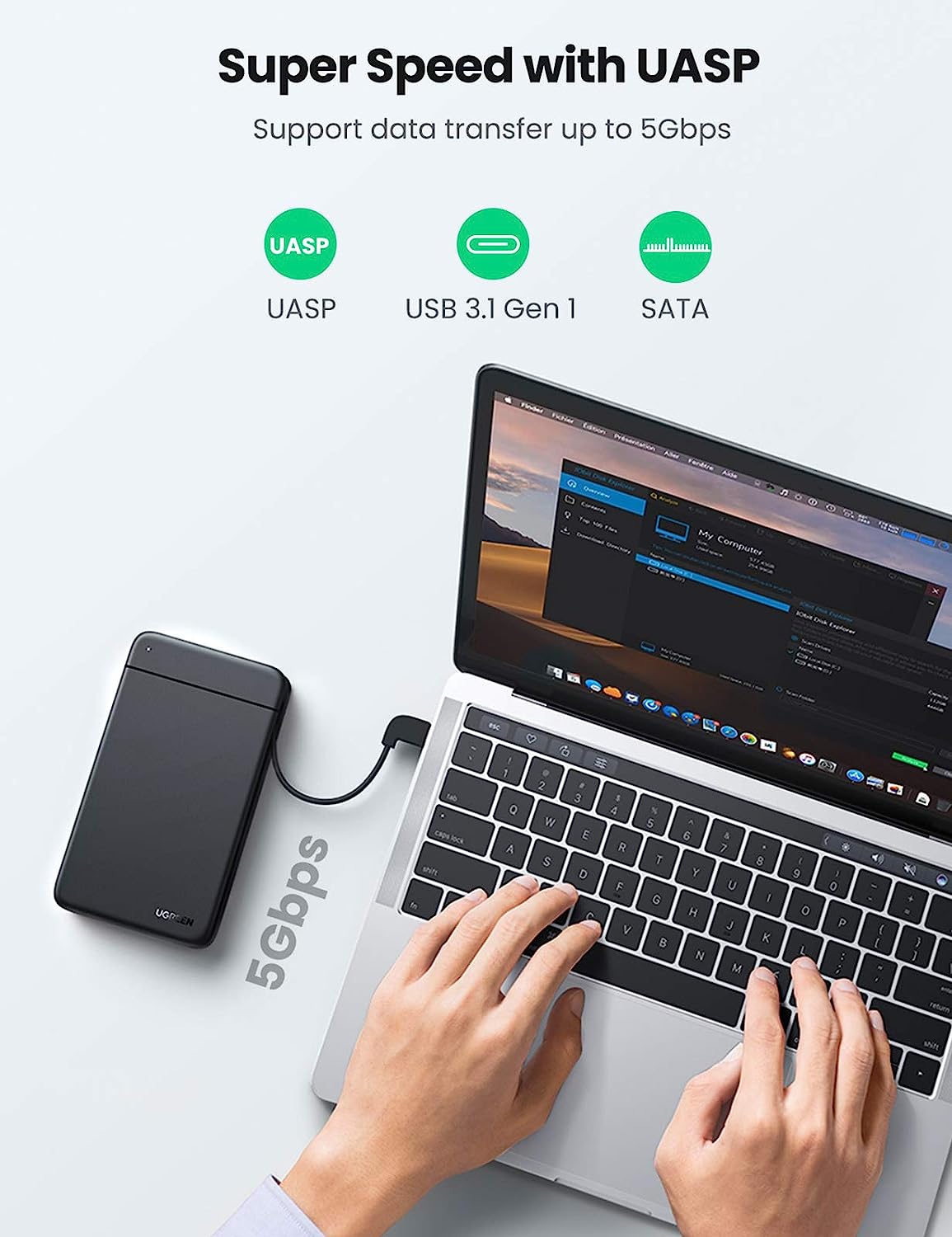 UGREEN Caja de disco duro USB  - Sata Ssd reseña y precio