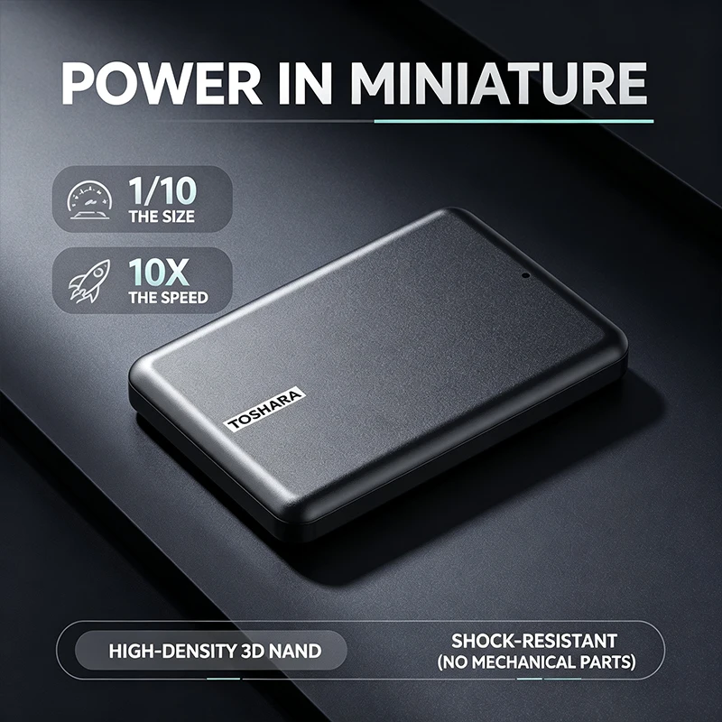 SSD Portátil TOSHARA A5 de 4TB - Ssd 500Gb reseña y precio
