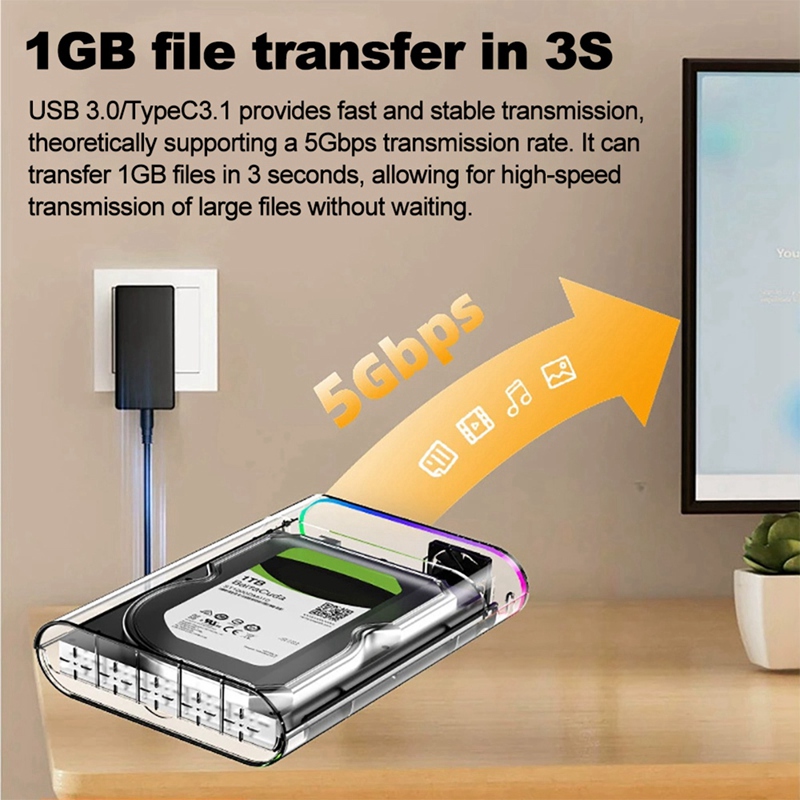 Caja transparente para HDD/SSD - External Ssd reseña y precio