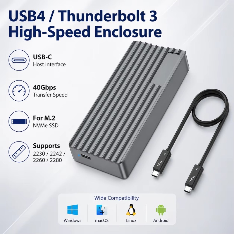Carcasa TBT3/USB4 para SSD M.2 - Nvme Ssd reseña y precio